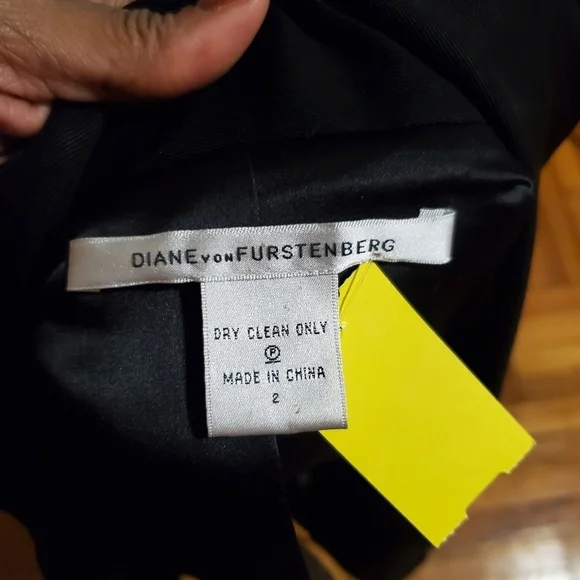 Diane Von Furstenberg DVF Womens Wool Waneta Blazer Black Size 4 Shawl Collar - Picture 7 of 9
